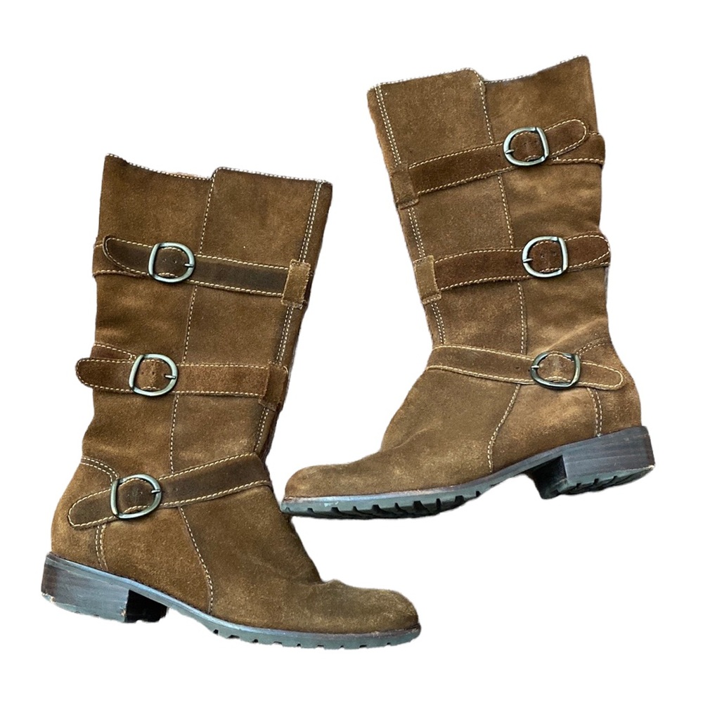 Matisse Brown Suede Leather Lug Sole Boots